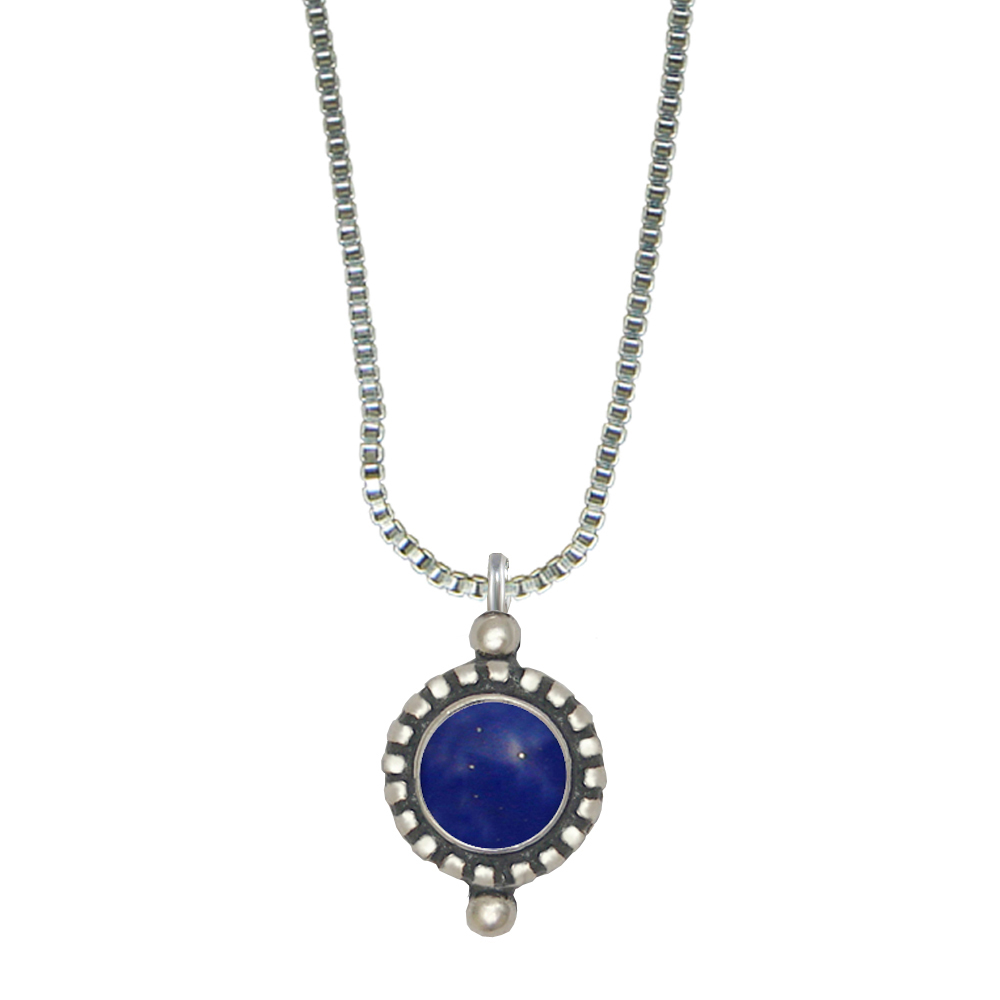 Sterling Silver Little Lapis Lazuli Pendant Necklace